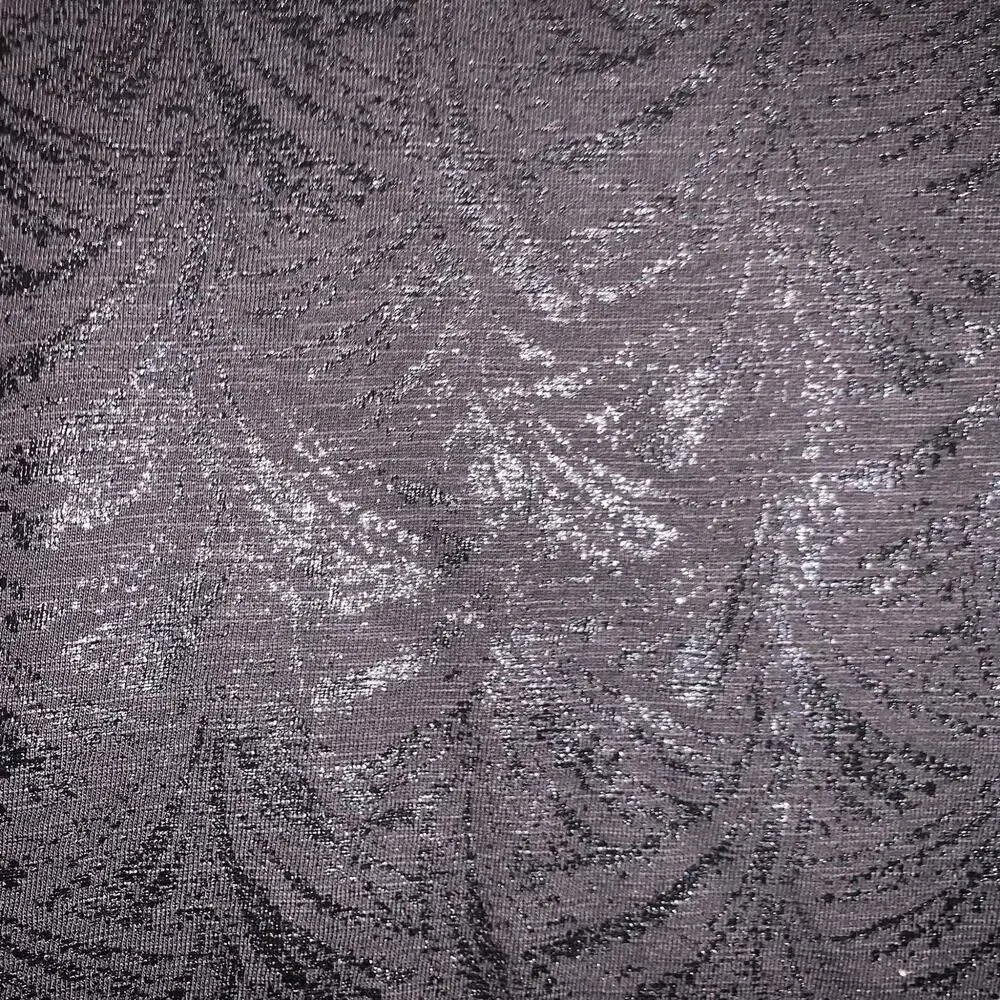 White House Black Market, Women's, Black, Tonal Print, Short Sleeve, Top, Size S - Picture 2 of 4